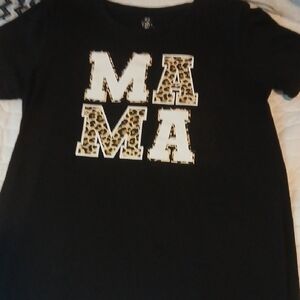 Black 'MAMA' Graphic T-Shirt